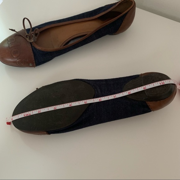 Chloe Denim Leather Flats - Picture 12 of 13
